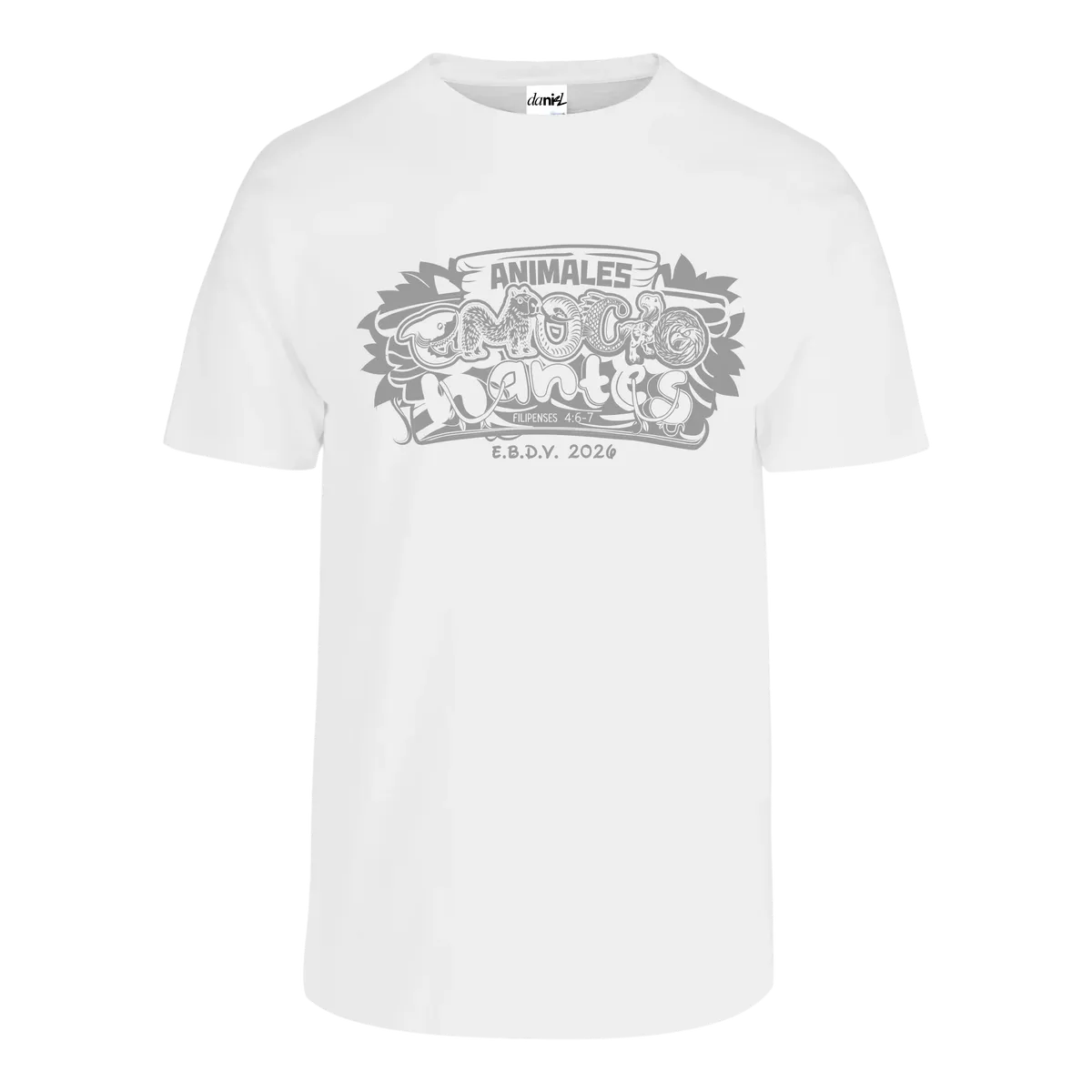 Playera Peso Completo Cuello Redondo — Blanco — Blanco