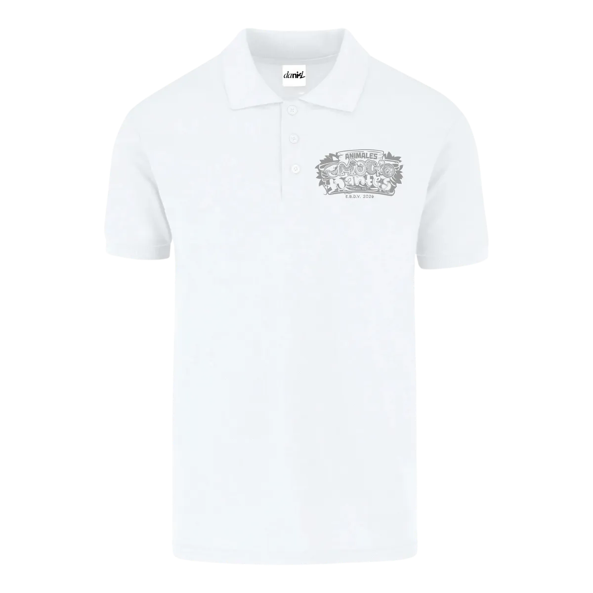 Playera Tipo Polo — Blanco — Blanco