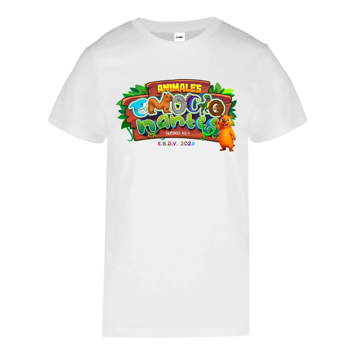 Playera Cuello Redondo — Blanco — Color